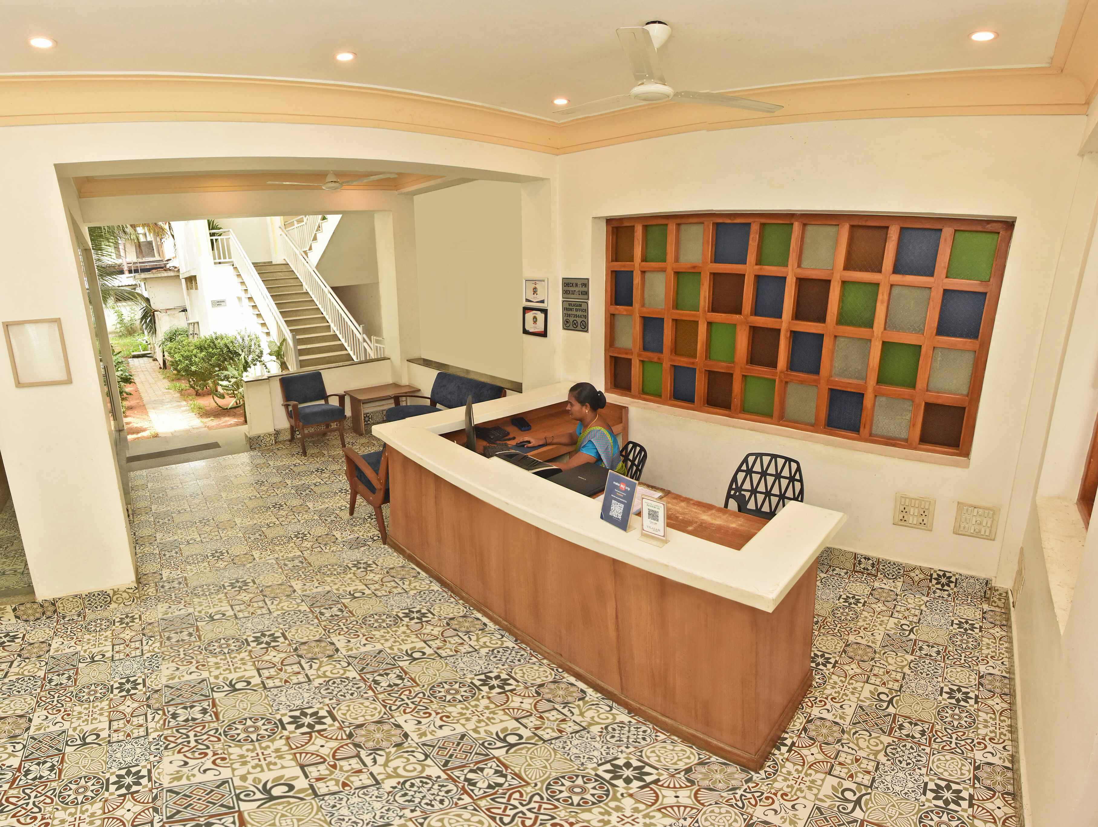 Vilasam Rooms reception area